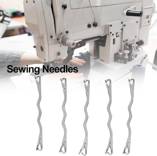 Alt view image 3 of 6 - Kooingtech 5PCS Double Ended Latch Hook Tool Knitting Hook Stainless Steel | Knitting Machine Needles for Hosiery Repair or Parts Replacement