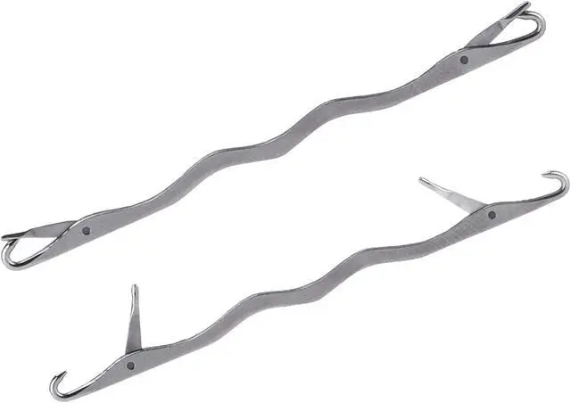 Alt view image 4 of 6 - Kooingtech 5PCS Double Ended Latch Hook Tool Knitting Hook Stainless Steel | Knitting Machine Needles for Hosiery Repair or Parts Replacement