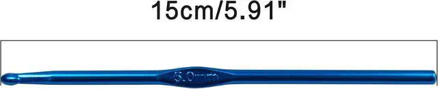 Alt view image 3 of 5 - LVYKING Metal Aluminum Crochet Hooks, 5 mm, 10 Pcs, Blue | Crochet Hook Needles for Yarn Craft, Crochet Hook for Beginners Knitting Scarf