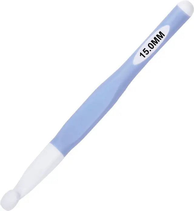 Main image of Hobekoee 15mm Large Crochet Hook,Big Crochet Hooks for Chunky Yarn,Extra Long Crochet Hooks with Soft Ergonomic Handle for Crocheting Yarn,Wool Roving