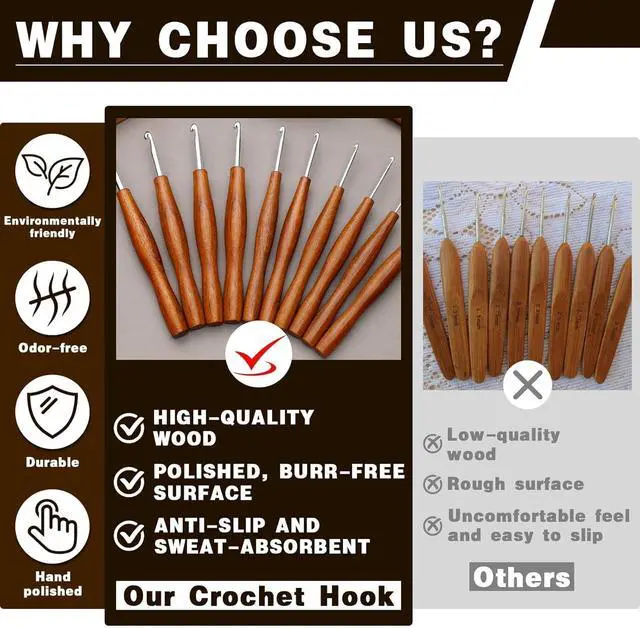 Alt view image 6 of 7 - Nitlak 4 Pcs Crochet Hook Set, Ergonomic Crochet Needles Kit for Beginners | (1.5mm/2mm/2.5mm/3mm) Aluminum Ergonomic Crochet Hooks for Arthritic Hands, Crochet Kit for Beginners Knitting
