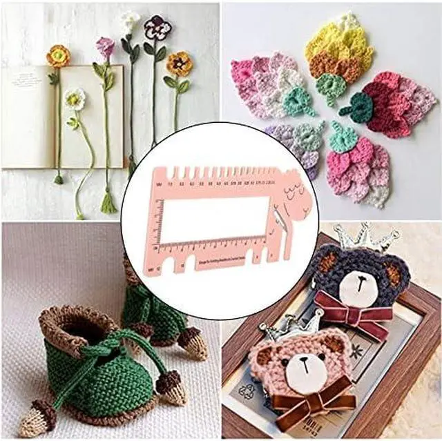 Alt view image 3 of 6 - Professional Knitting Needle Gauge, Crochet Hook Sizer, Sweater Measuring Tool for Weaving, Crafting | Sweater Measuring Tool for Weaving, Crafting