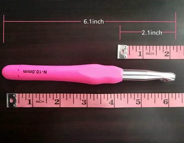 Alt view image 4 of 6 - Yarniss Large Ergonomic Crochet Hooks Set 6.5mm 7.0mm 8.0mm 9.0mm 10.0mm | Big Crochet Hooks for Chunky Yarn