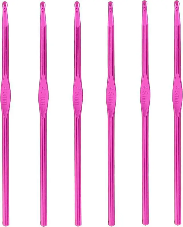 Main image of Cionyce Aluminum Crochet Hook 4.5mm US Size 7, 6 Pack | Crochet Needle, DIY Craft, Yarn Knitting