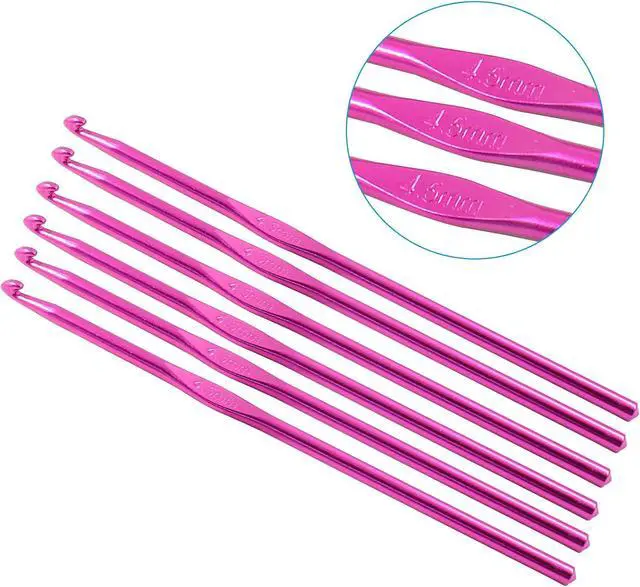 Alt view image 4 of 5 - Cionyce Aluminum Crochet Hook 4.5mm US Size 7, 6 Pack | Crochet Needle, DIY Craft, Yarn Knitting