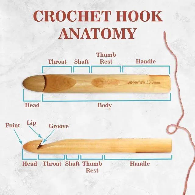 Alt view image 4 of 6 - JubileeYarn Jumbo Birch Crochet Hook - US Q (16mm)