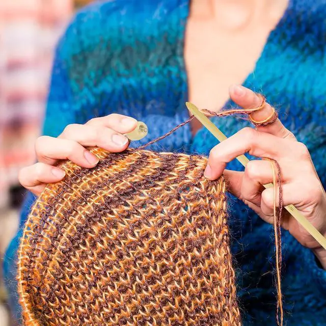 Alt view image 4 of 5 - HARFINGTON Bamboo Tunisian Circular Crochet Hook 5mm (US H/8) Afghan Wood Knitting Hook Needles with Cable and Bead End for Weave Crocheting Craft Yarn