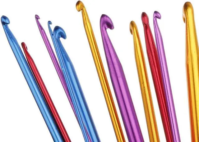 Alt view image 3 of 5 - Zuoyou 11Pcs Crochet Hooks,Tunisian Crochet Hooks Set, 2mm to 8mm | Aluminum Afghan Crochet Needles Supplies for Beginner, Crocheter, Knitter, Scarves DIY Crafts, Ideal Gift