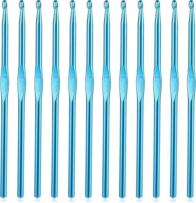 Main image of UzecPk 12Pcs 5mm Aluminum Crochet Hooks Ergonomic Handle Crochet Needles | Metal Crochet Hook, Ergonomic Crochet Hook Bulk Crochet Needle for Crocheting Yarn Knitting Scarf Hat