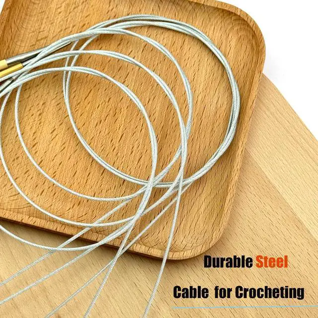 Alt view image 5 of 7 - Weabetfu 32-Inch Bamboo Tunisian Crochet Hook with Steel Cable,3mm | Afghan Crochet Hooks Needles for Handmade Creative DIY and Carpet Rug Blanket Weaving Knitting Needles