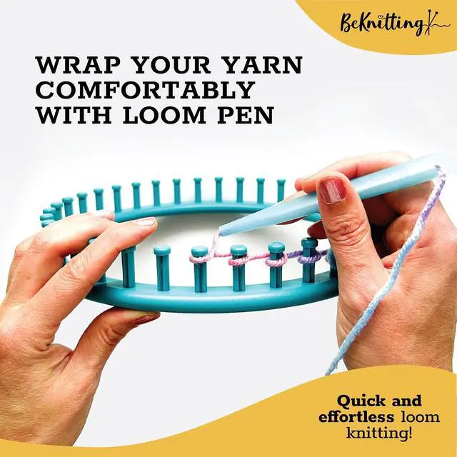 Alt view image 4 of 7 - BeKnitting Loom Knitting Pen Tool & Crochet Hook for Beginners Adults & Kids - DIY Arts & Craft Tool