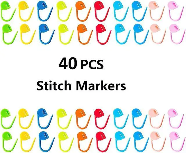 Alt view image 3 of 5 - Zuoyou 6 Sets Mini Crochet Hook Keychain with 40pcs Plastic Stitch Markers | 3 Sizes/Set (3mm/4mm/5mm) Aluminum Crochet Knitting Needles