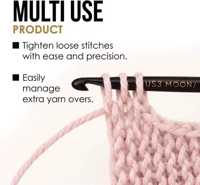 Alt view image 4 of 6 - Lantern Moon Ebony Wood Repair Hook Knitting Accessory US Size 3 (3.25mm)