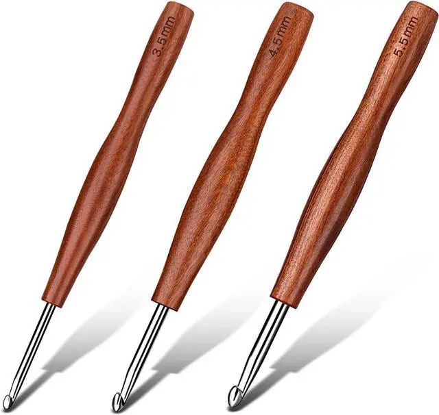Main image of Nitlak 3.5/4.5/5.5mm Crochet Hook Set, Aluminum Ergonomic Crochet Needles | 3 Pcs Aluminum Ergonomic Crochet Hooks Kit for Arthritic Hands, Crochet Kit for Beginners Knitting Sweaters, Blankets