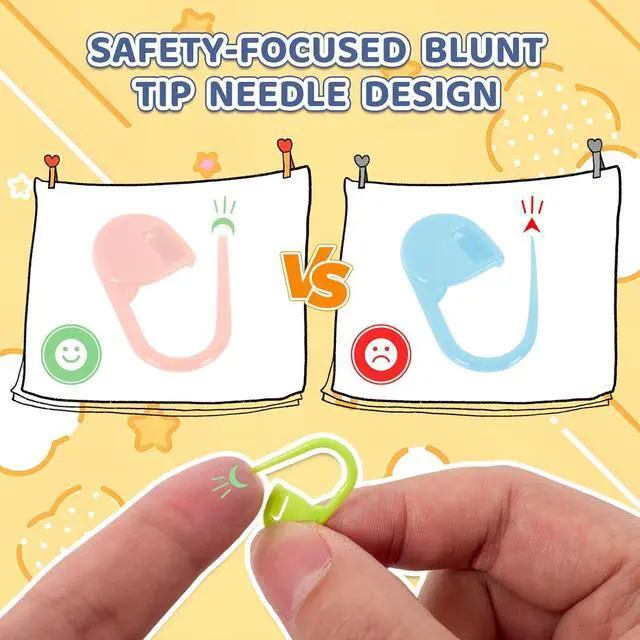 Alt view image 5 of 7 - LKbeuuu 200 Pcs Locking Stitch Markers Set, Comes with a Storage Case | Colored Locking Stitch Markers Set, Suitable for DIY and Hand Sewing, Knitting Accessories( 10 Colors )