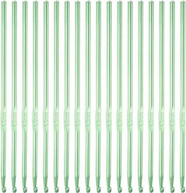 Main image of Hordolry 4mm Crochet Hooks Bulk, 18Pcs Aluminum Crochet Needle, Knitting Needles for Craft Yarn Contribute to Beginners