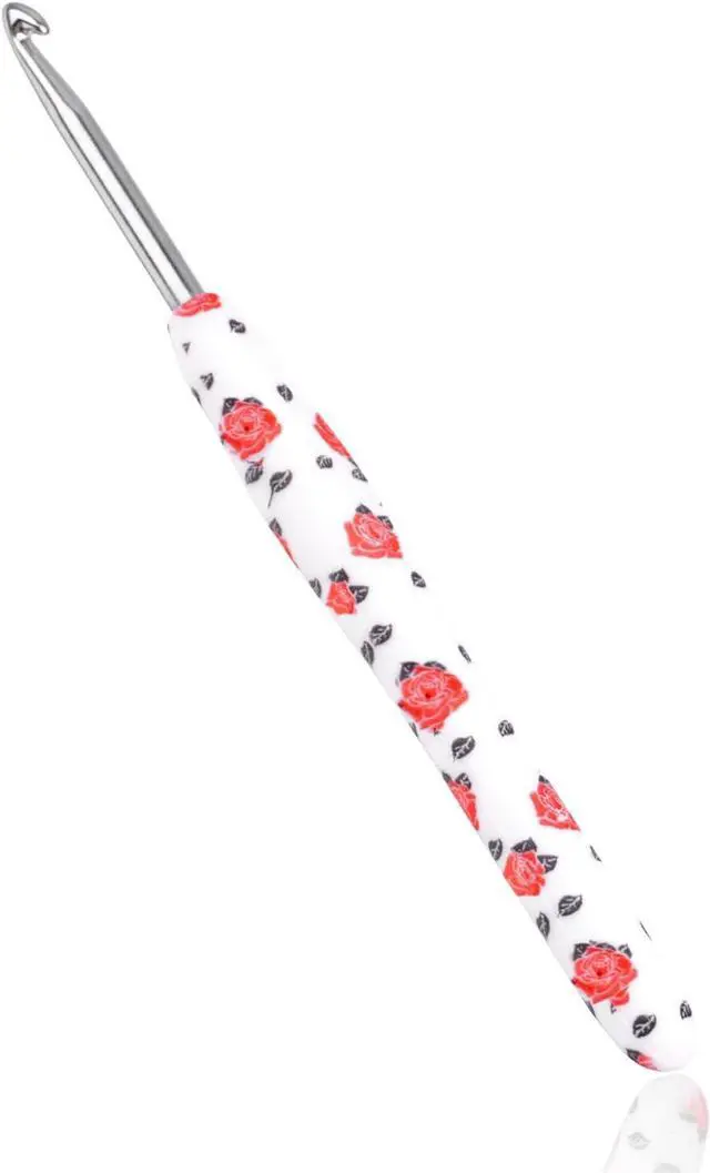 Main image of Crochet Hook,5 mm Ergonomic Crochet Hook,Ergonomic Handle for Arthritic Hands,Soft Rubber Grip Extra Long Knitting Needles for Beginners and Crocheting Yarn