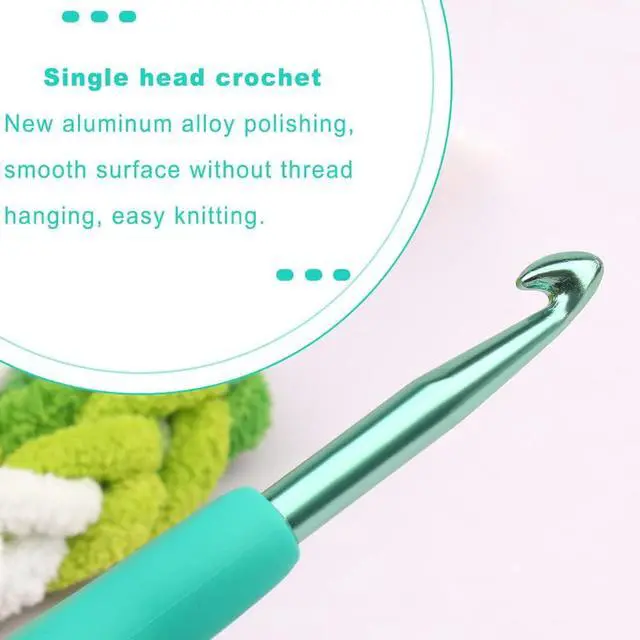 Alt view image 3 of 7 - kgxulr 5.5mm Crochet Hook, Aluminum Soft Grip Rubber Handle Crochet Needles | Crochet Hooks for Arthritic Hands, Crochet Hooks Ergonomic Soft Grip for Beginners and Handmade DIY Knitting Crochet