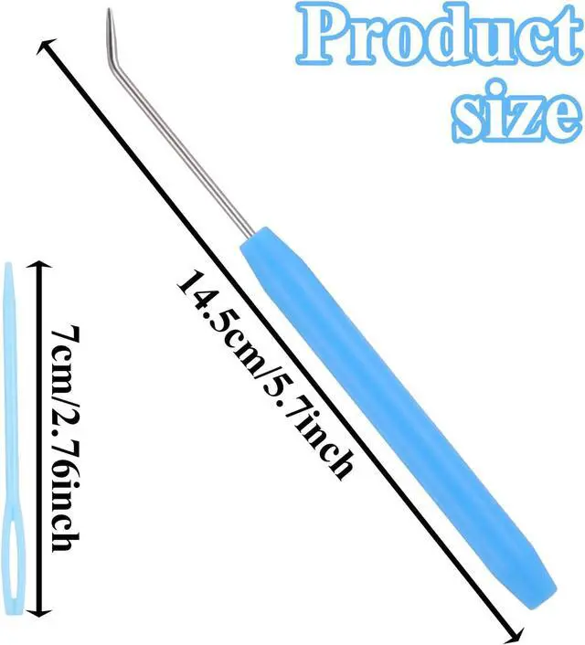 Alt view image 2 of 7 - TIESOME 8 Sets Knitting Loom Crochet Hooks, 4 Colors Knitting Accessories | Including 8 Crochet Hooks and 16 Pcs Colorful Plastic Sewing Needles Knitting Accessories for Knitting Looms and Boards