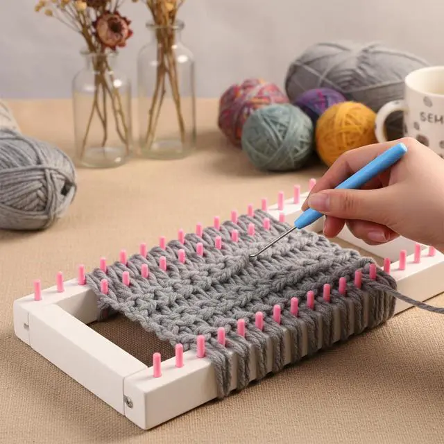 Alt view image 6 of 7 - TIESOME 8 Sets Knitting Loom Crochet Hooks, 4 Colors Knitting Accessories | Including 8 Crochet Hooks and 16 Pcs Colorful Plastic Sewing Needles Knitting Accessories for Knitting Looms and Boards