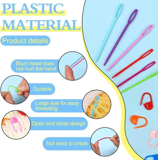 Alt view image 5 of 6 - Kogyxe Crochet Hooks 10 Sizes Ergonomic Crochet Hook Set for Arthritic | With Roll Felt Bag for Beginners, Knitting Needles and Stitch Markers for Crocheters Crocheting Yarn
