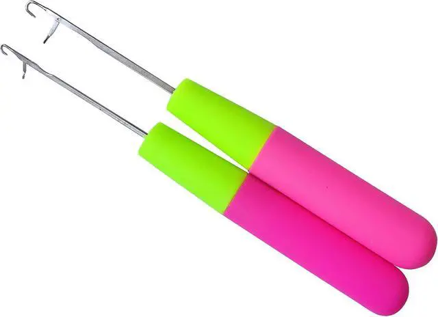 Alt view image 5 of 7 - 5 Different Sizes Latch Hook Crochet Needle Set Hair Crochet Hook Tools for Hair Braiding, Scarf & Rug Making and Crafts DIY