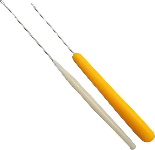 Alt view image 6 of 7 - 5 Different Sizes Latch Hook Crochet Needle Set Hair Crochet Hook Tools for Hair Braiding, Scarf & Rug Making and Crafts DIY