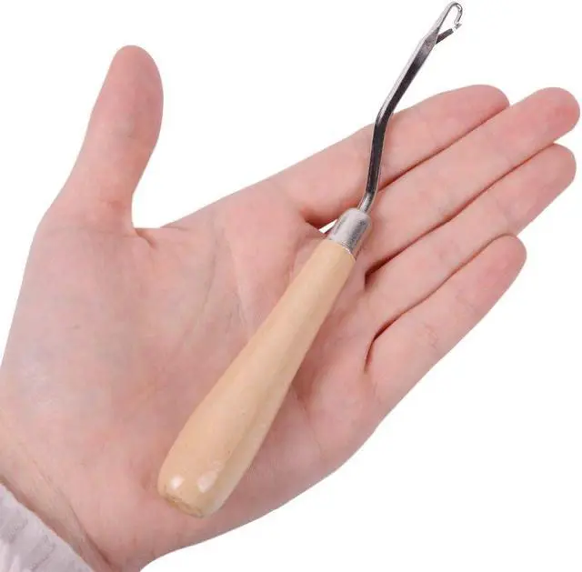 Alt view image 7 of 7 - 5 Different Sizes Latch Hook Crochet Needle Set Hair Crochet Hook Tools for Hair Braiding, Scarf & Rug Making and Crafts DIY