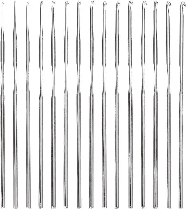 Main image of PATIKIL Crochet Hooks Set, 15 Pcs Stainless Steel Crochet Hook Set Ergonomic Knitting Hook Kit Needles for Crochet Yarn Craft Hands Beginning DIY Supplies, Silver