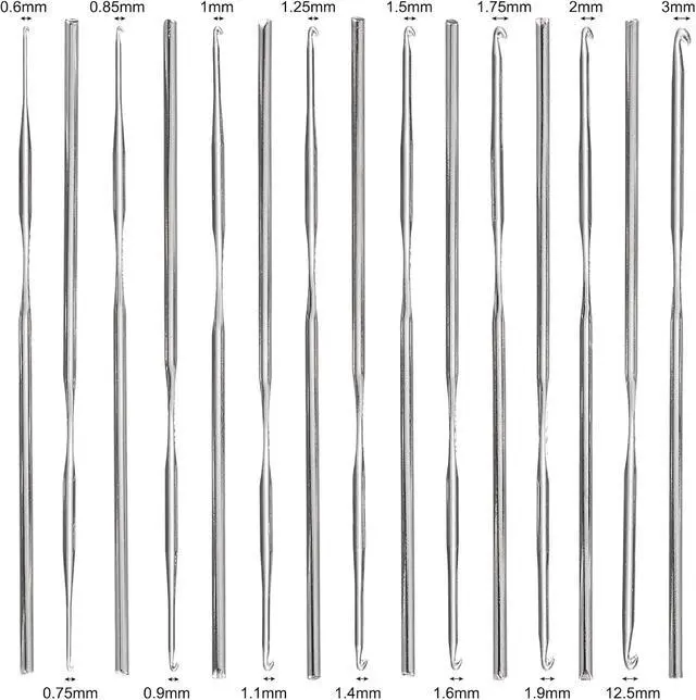 Alt view image 3 of 6 - PATIKIL Crochet Hooks Set, 15 Pcs Stainless Steel Crochet Hook Set Ergonomic Knitting Hook Kit Needles for Crochet Yarn Craft Hands Beginning DIY Supplies, Silver