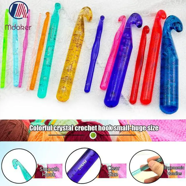 Alt view image 3 of 7 - Mdoker 25mm Large Crochet Hook,Big Crochet Hooks for Chunky Yarn,Ergonomic Giant Hooks,Huge Crochet Hooks for Knitting Yarn,Beginners and Experienced Crochet Lover