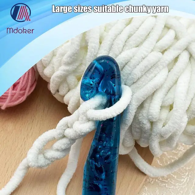 Alt view image 4 of 7 - Mdoker 25mm Large Crochet Hook,Big Crochet Hooks for Chunky Yarn,Ergonomic Giant Hooks,Huge Crochet Hooks for Knitting Yarn,Beginners and Experienced Crochet Lover