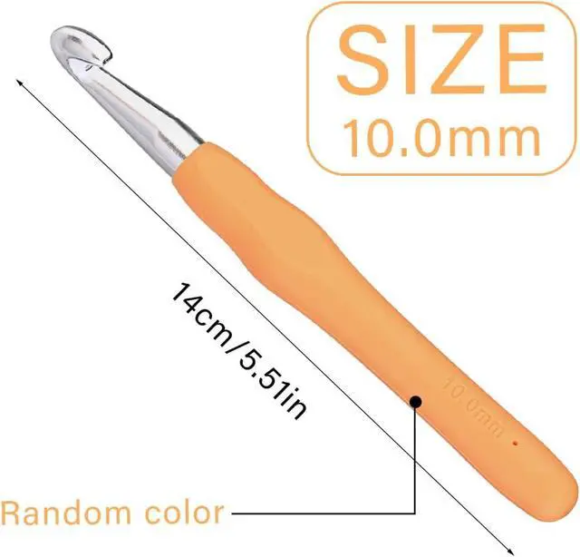 Alt view image 2 of 7 - QMNNMA 10 mm Crochet Hook, Ergonomic Crochet Hooks for Arthritic Hands | Crochet Needles for Yarn, Knitting Needles for Beginners, Left-handed People Crocheting Yarn, Good for Making Blankets