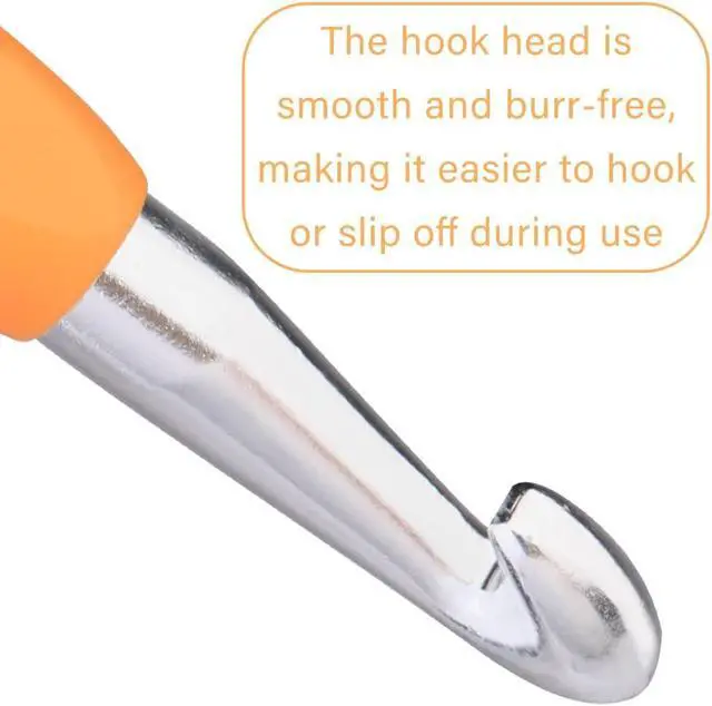Alt view image 3 of 7 - QMNNMA 10 mm Crochet Hook, Ergonomic Crochet Hooks for Arthritic Hands | Crochet Needles for Yarn, Knitting Needles for Beginners, Left-handed People Crocheting Yarn, Good for Making Blankets