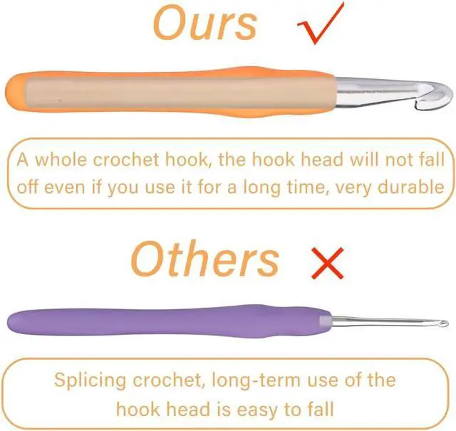 Alt view image 6 of 7 - QMNNMA 10 mm Crochet Hook, Ergonomic Crochet Hooks for Arthritic Hands | Crochet Needles for Yarn, Knitting Needles for Beginners, Left-handed People Crocheting Yarn, Good for Making Blankets