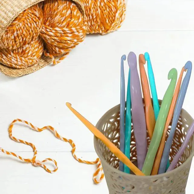 Alt view image 3 of 7 - Plastic Crochet Hooks 12 pcs Different Sizes (2.0mm - 10.0mm) Crochet Needles QLRFFLJOY Colorful Crochet Hook Set DIY Yarn Weaving Tools for Scarf Hat Gloves Knitting