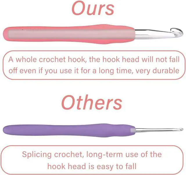 Alt view image 6 of 7 - QMNNMA 8 mm Crochet Hook, Ergonomic Crochet Hooks for Arthritic Hands | Crochet Needles for Yarn, Knitting Needles for Beginners, Left-handed People Crocheting Yarn, Good for Making Blankets
