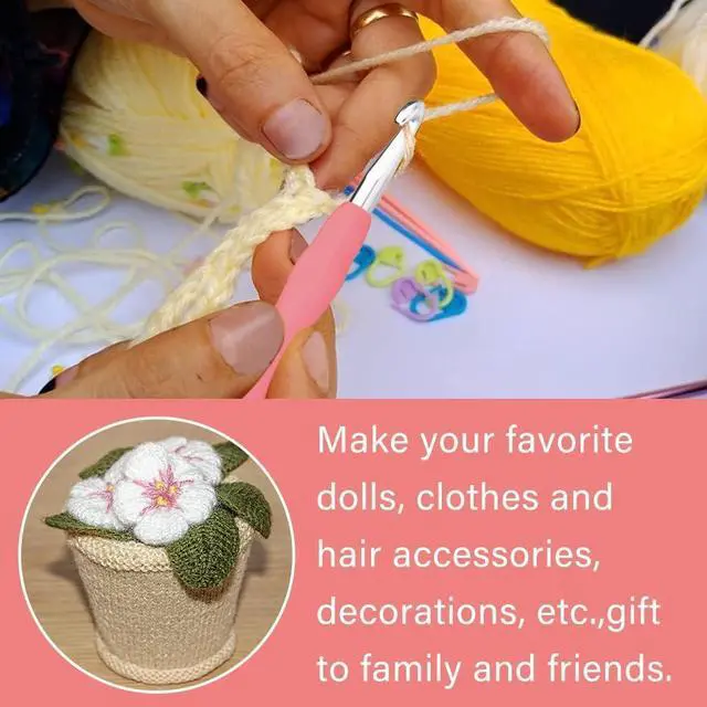 Alt view image 7 of 7 - QMNNMA 8 mm Crochet Hook, Ergonomic Crochet Hooks for Arthritic Hands | Crochet Needles for Yarn, Knitting Needles for Beginners, Left-handed People Crocheting Yarn, Good for Making Blankets