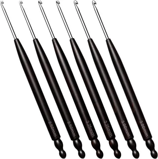 Main image of Hssugi 6PCS 2.5mm 2.75mm 3.0mm Ergonomic Crochet Hooks for Arthritic Hands | Small Crochet Hooks for Arthritic Hands, Ergonomic Hook Crochet Needles for Beginners DIY, Experienced Lovers
