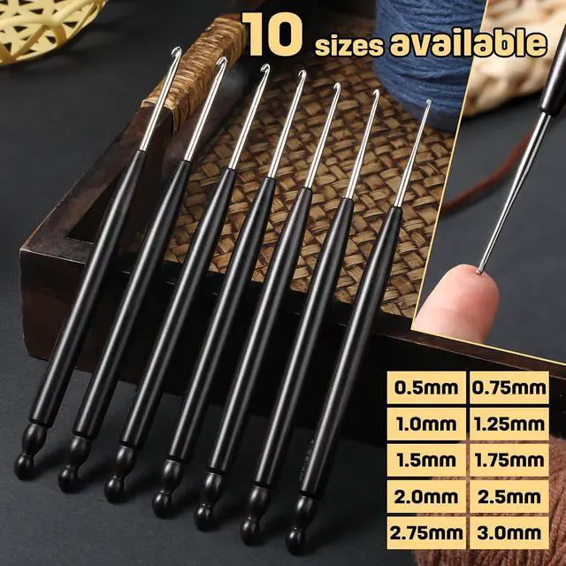 Alt view image 6 of 7 - Hssugi 6PCS 2.5mm 2.75mm 3.0mm Ergonomic Crochet Hooks for Arthritic Hands | Small Crochet Hooks for Arthritic Hands, Ergonomic Hook Crochet Needles for Beginners DIY, Experienced Lovers