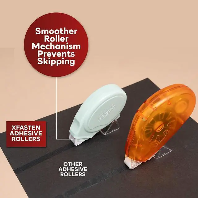 Alt view image 2 of 7 - XFasten Glue Tape Roller for Scrapbooking 4-Pack Acid-Free Multicolor Double Sided Tape Roller for Crafts, Photos, Bullet and Junk Journaling Supplies - Scrapbook Adhesive Runner (0.3 in x 30 ft)