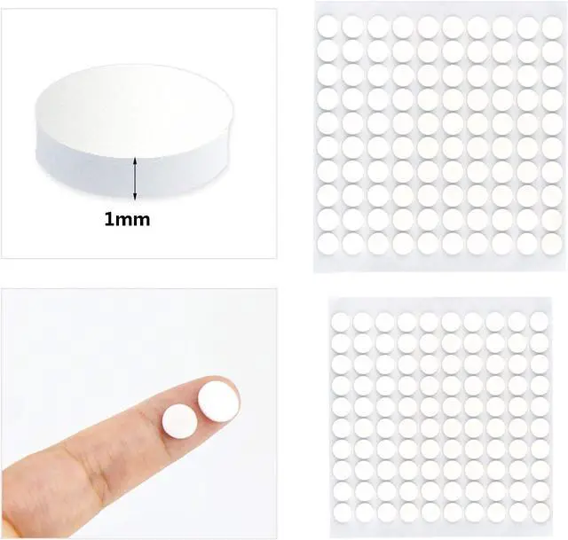Alt view image 3 of 7 - Pistha 10 Sheet Foam Round Dots Double-Sided Adhesive Foam Tape Set, 2 Size | Double-Sided Adhesive 3D Craft Foam Tape, 1000 Dots, 0.3 inch & 0.4 inch Diameter, DIY Handmade Crafts/Office Supplies