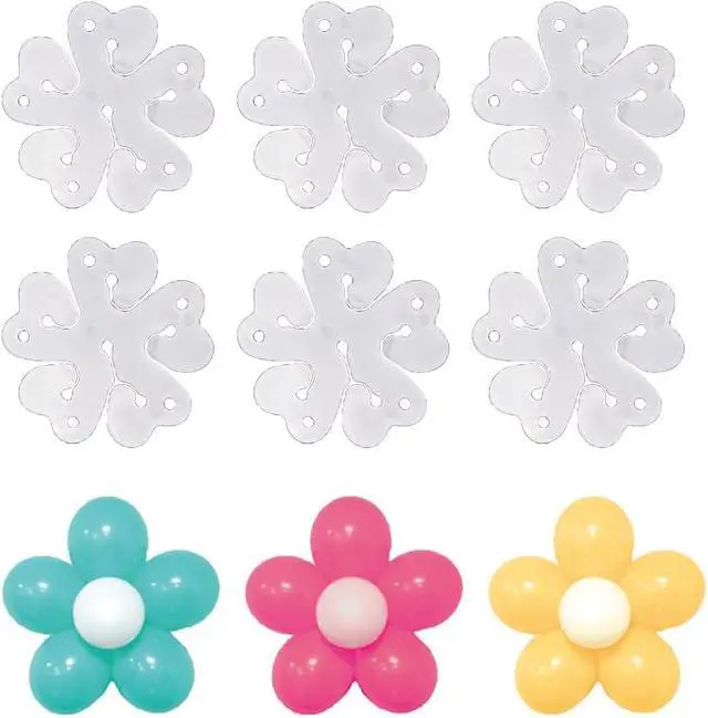 Alt view image 5 of 7 - PayPie 20 Pcs Balloon Flower Arch Clips, 32Ft Balloon Tape Strip, 200 Pcs Glue Point Dots Tape, 2 Pcs Tying Tool, Unisex, White, Balloon Arch Kit for Birthday Parties
