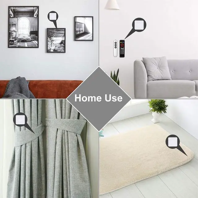 Alt view image 7 of 7 - Self Adhesive Dots,0.59 Inch Diameter 400pcs(200Pairs) Strong Sticky Hook Tapes, Square Adhesive Back Loop Nylon Strips with Waterproof Glue Fastener,Perfect for School,Office,DIY-White