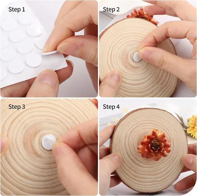 Alt view image 3 of 7 - 1200Pcs Foam Dots Round Double-Sided Adhesive 3D Pop Foam Tape for Scrapbook Craft DIY Office Supplies, 0.3 x 0.3 Inch, 0.4 x 0.4 Inch, 2 Sizes