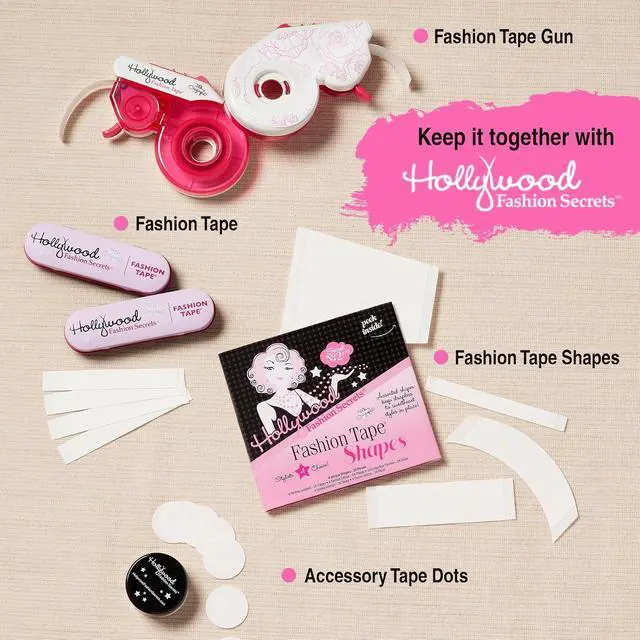 Alt view image 6 of 6 - Hollywood Fashion Secrets Hem Tape, Garment Tape Fabric to Fabric,18 Strips | Double Sided Hemming Tape, Fashion Tape for Hemming, Tailor Clothes on the go with Hollywood Adhesive Tape for Clothing