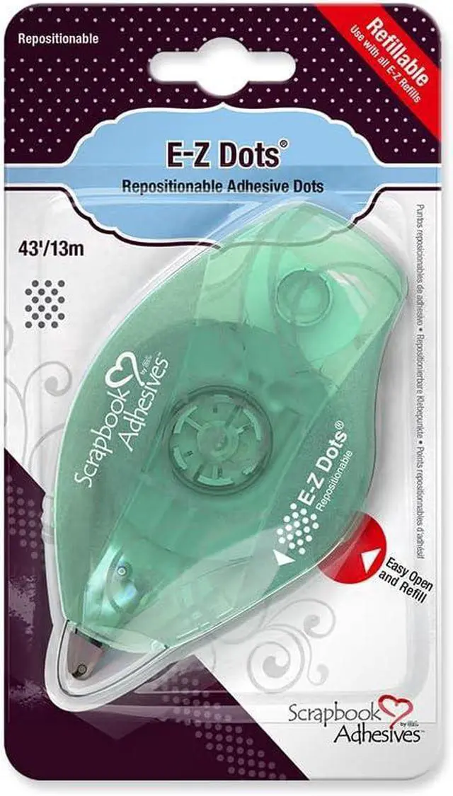 Main image of SCRAPBOOK ADHESIVES BY 3L E-Z Dots Repositionable Refillable Runner Dispenser, 43 Feet