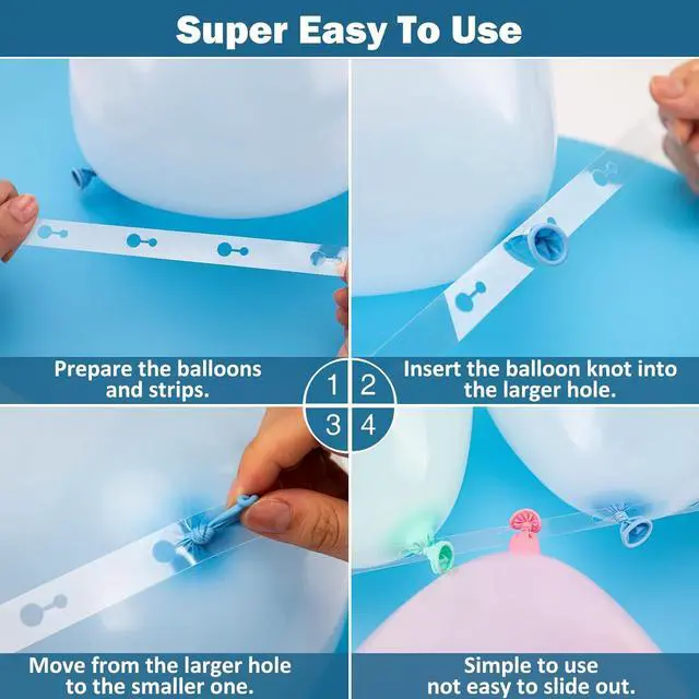 Alt view image 2 of 7 - KICNIC Balloon Arch Strip Kit, 164 ft Tape Strips, 1000 Glue Point Dots | Balloon Tape Strips and Glue Point Dot Stickers for Garland, Party, Wedding, Birthday, Baby Shower, Graduation Decorations