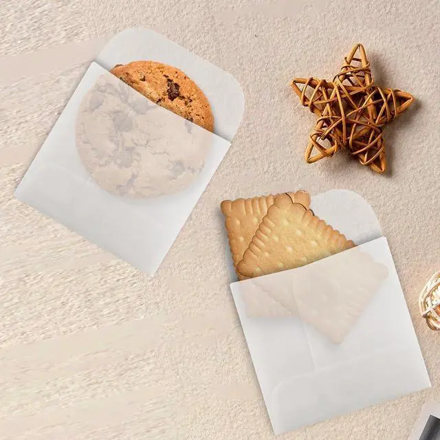 Alt view image 4 of 6 - 50PCS 2x2 Inch Glassine Flat Paper Bags, Small Glassine Envelopes, Semi-Transparent Waxed Paper Bags for Storing Photos Stamps Ring Jewellery Coin