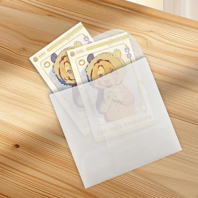 Alt view image 5 of 6 - 50PCS 2x2 Inch Glassine Flat Paper Bags, Small Glassine Envelopes, Semi-Transparent Waxed Paper Bags for Storing Photos Stamps Ring Jewellery Coin